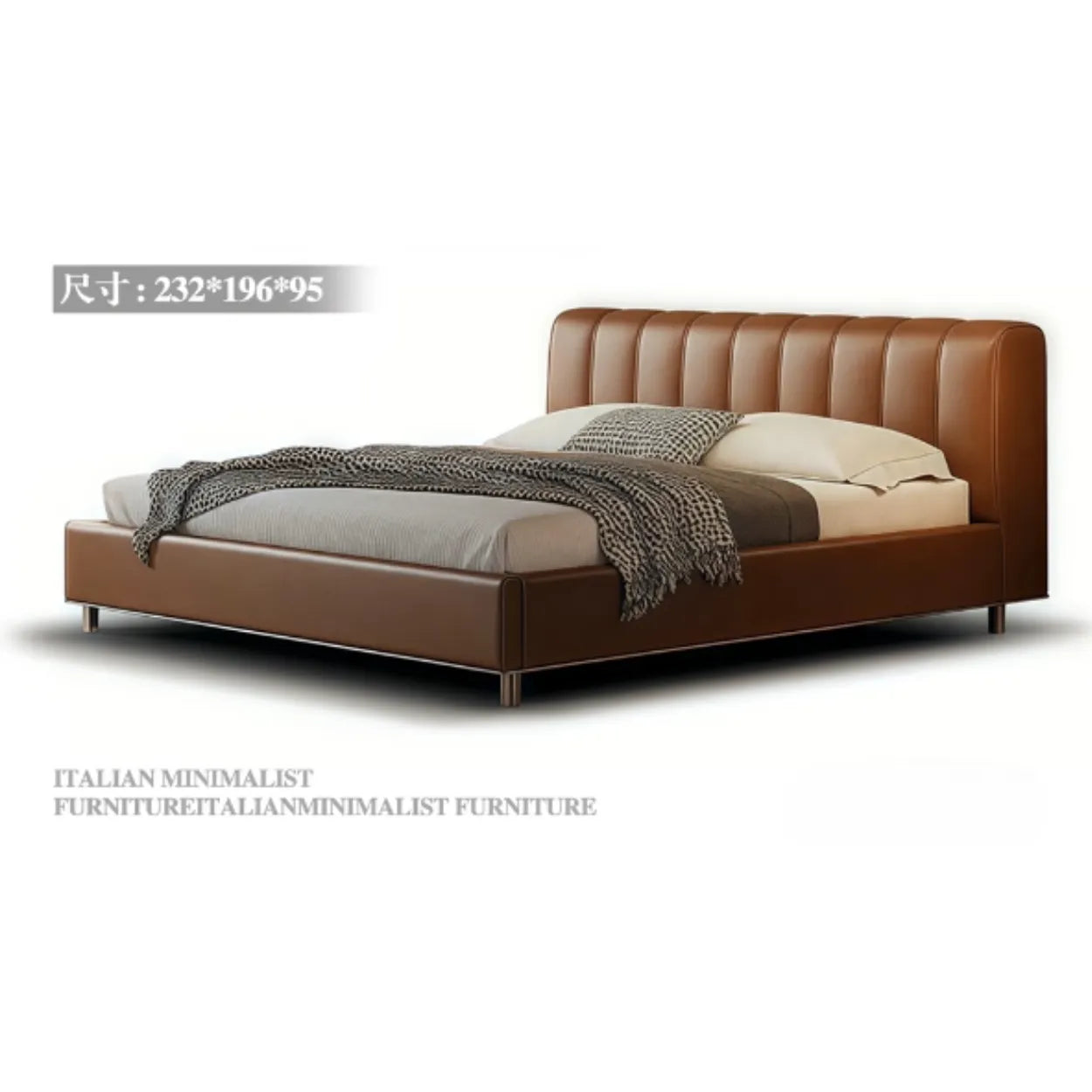 Value+ Piano Key Leather Bed